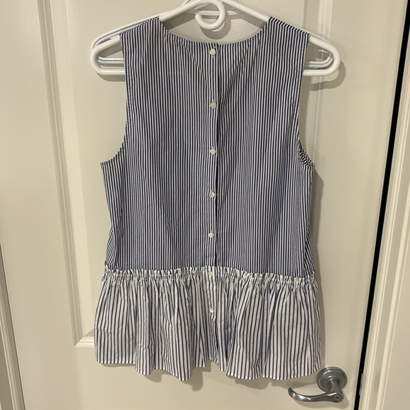 J. crew blue/white striped peplum - Picture 3 of 3